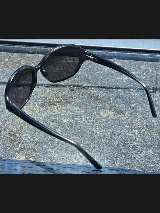 Maui Jim Ginger MJ 221 Oversized Oval Sunglasses Black Plastic Frame Brown Lens main image 7